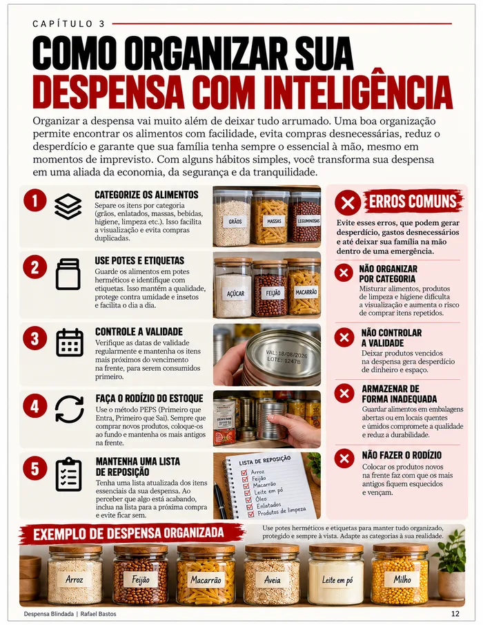 Página do guia: como organizar sua despensa com inteligência